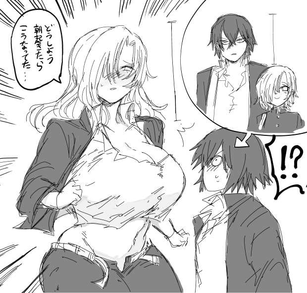 ちびだった男友達が長身美女になってしまった 