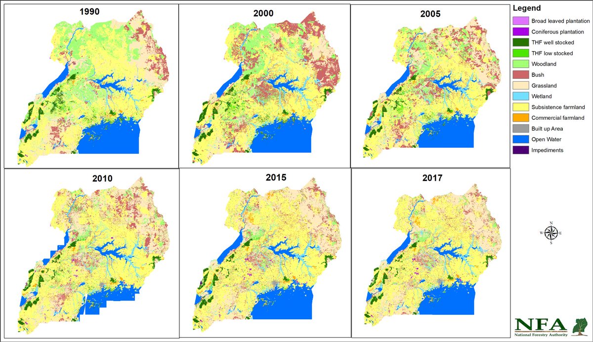 ForestryMgt_MWE's tweet photo. Uganda's forest cover increased from 9% in 2015 to 12.4% in 2017 and we expect more increase when the 2019 National Biomass Report is released. https://t.co/q2Gy3uNKhv