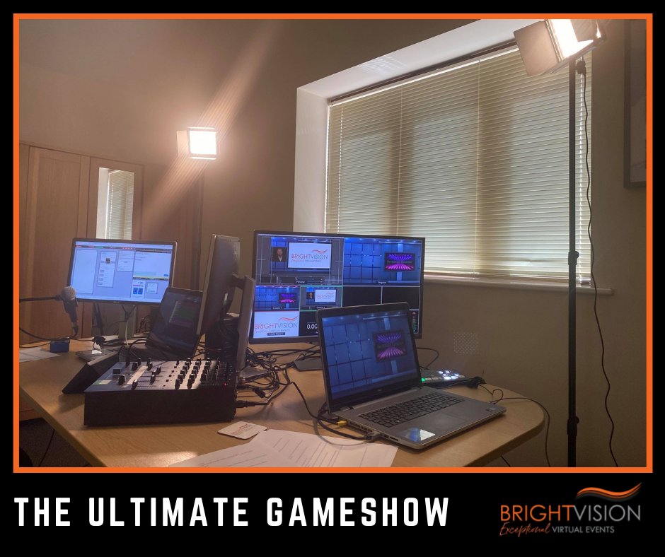 brightvision_'s tweet photo. Take a look behind the scenes in Studio 2, which is all set and ready to welcome over 100 virtual guests who will be taking on The Ultimate Gameshow.

#virtualevents #gameshow #eventprofs #virtualconferences #studios https://t.co/xiq4YmdlSN