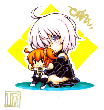 今日の色紙257日目
デフォルメミニ色紙 マシュ&amp;ぐだ子
こういうのは描いてて楽しいし小さいサイズだから描きやすいです。

#描いた色紙なるべく毎日アップする #コピック #アナログ絵 #FGO  #マシュ #ぐだ子 