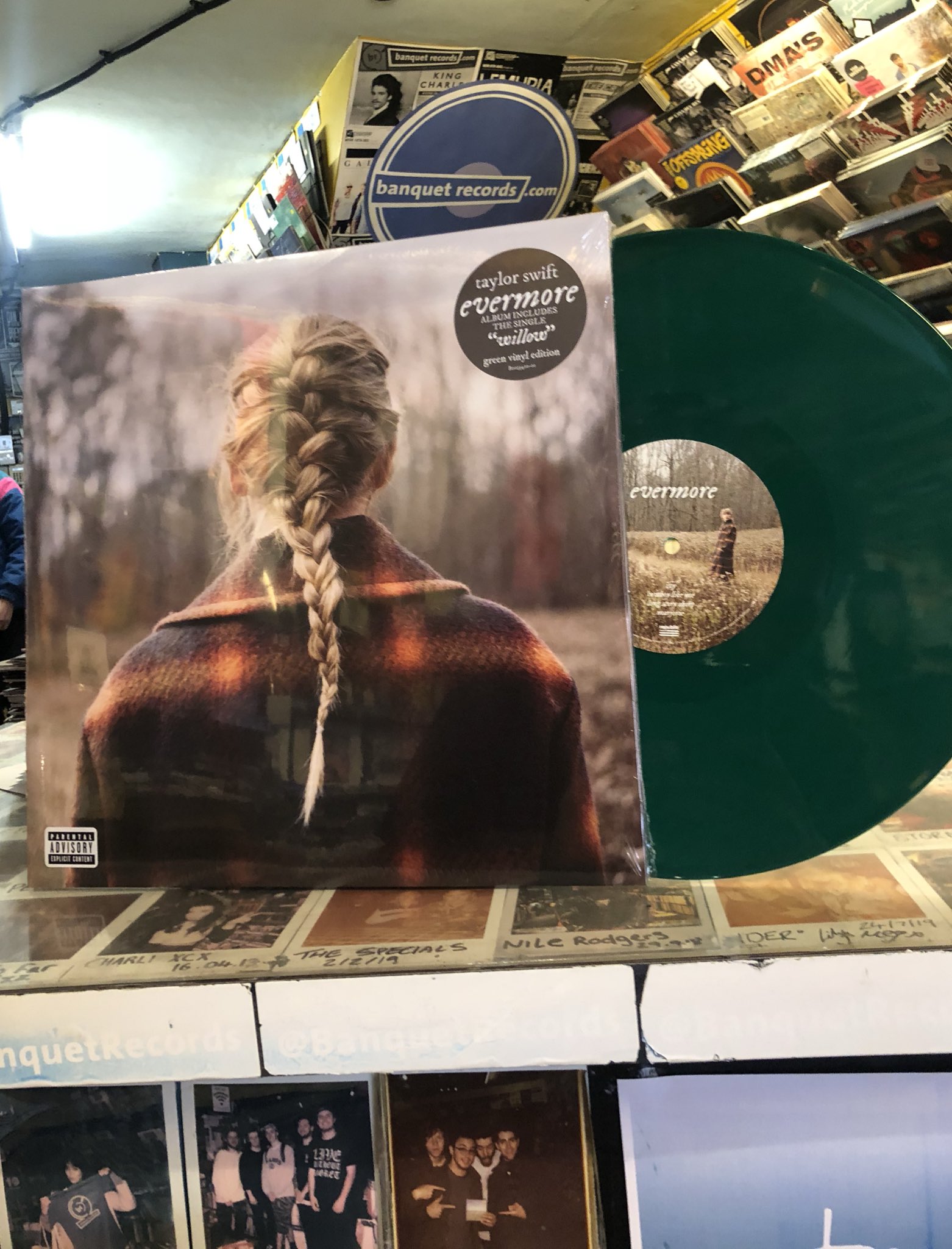 Banquet Records on X: TAYLOR SWIFT - evermore green vinyl of the