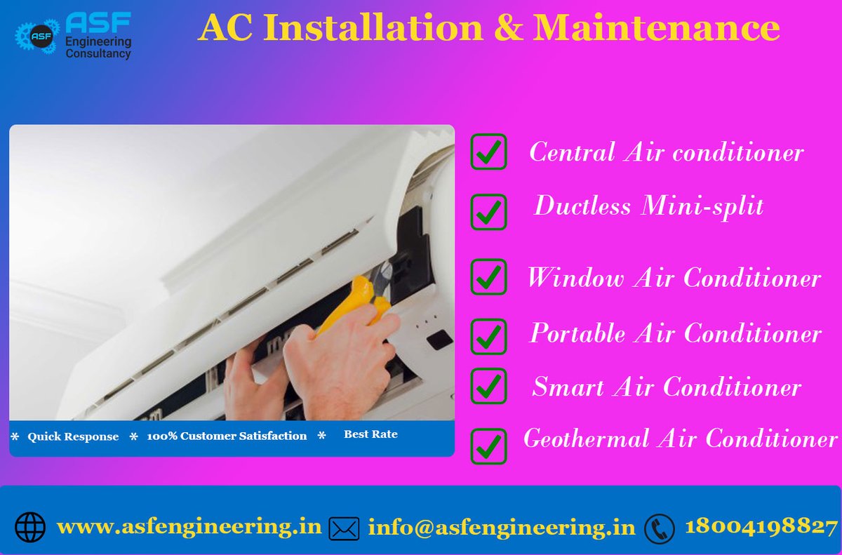 asfengineering's tweet photo. !! You want to know about best agency in Delhi/Ncr for Central Air conditioner, Ductless Mini-split, Window Air Conditioner, Portable Air Conditioner, Smart AC, Geothermal AC Installation &amp; Maintenance, visit us ASF Engineering.
#ASFEngineering #acinstallationingurgaon https://t.co/XECbACSyI9