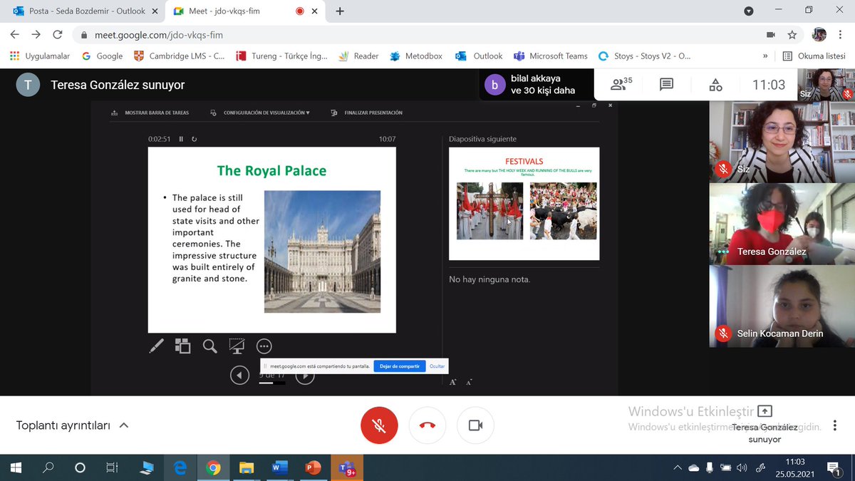 Our #etwinning partners in Spain/Toledo , from Santa Teresa Primary School introduced us their country,city and projects,thank you for all Spain...
@mduranoznacar <a href="/BkOmerli/">BK Ömerli Kampüsü</a> <a href="/ForeignOmerli/">BK Omerli Primary FLD</a> <a href="/HerdemOguz/">Oğuz Herdem</a> <a href="/ErisKurtoglu/">teacheriskurtoglu</a> #etwinning