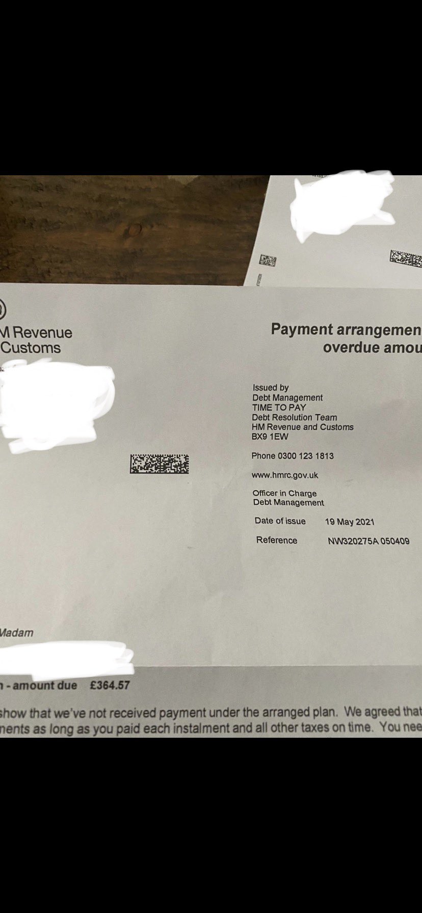 Debt resolution team clearance hm revenue and customs