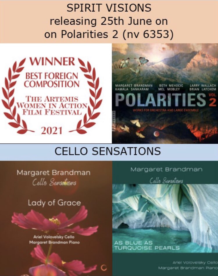 margbrandmusic5's tweet image. TUNE IN to FINE MUSIC 102.5 ( Sydney) on Thursday evening 5.30 for my award winning work Spirit Visions and 6.15 pm for my new cello works. @PARMARecordings @ModClassicalX @ArtemisPics
