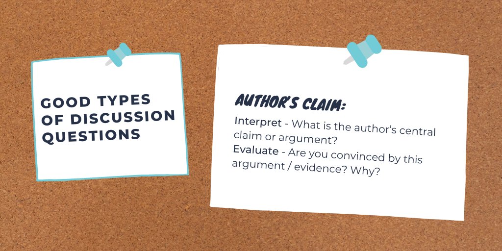 parlayideas's tweet photo. These questions are great for understanding an author's intentions, or deeper meanings.

For more tips check out our Framework for Crafting Discussion Prompts: https://t.co/IQGhH8J1WL
.
#discussionquestions #TeacherResources #TeachingResource #APEnglish https://t.co/iNL5kpzRME