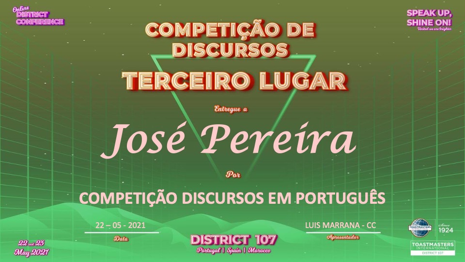 ToastmasterD107's tweet photo. After an absolutely amazing District Conference we are still celebrating!!!!!
Congratulations to the Winners of the Portuguese Speech Contest!
Parabéns!!!!!
 #toastmastersiberia #toastmastersinternational #iberianvibes #leadership https://t.co/RanqKkRRMY