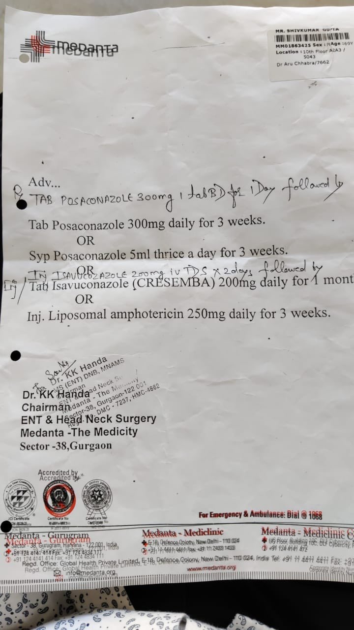 Khushi Golus Sonusood Hello Sir My Grandfather Is Admitted In Medanta Hospital In Gurgaon He Is Affected With Black Fungus And Is In Requirement Of The Following Injection It Would