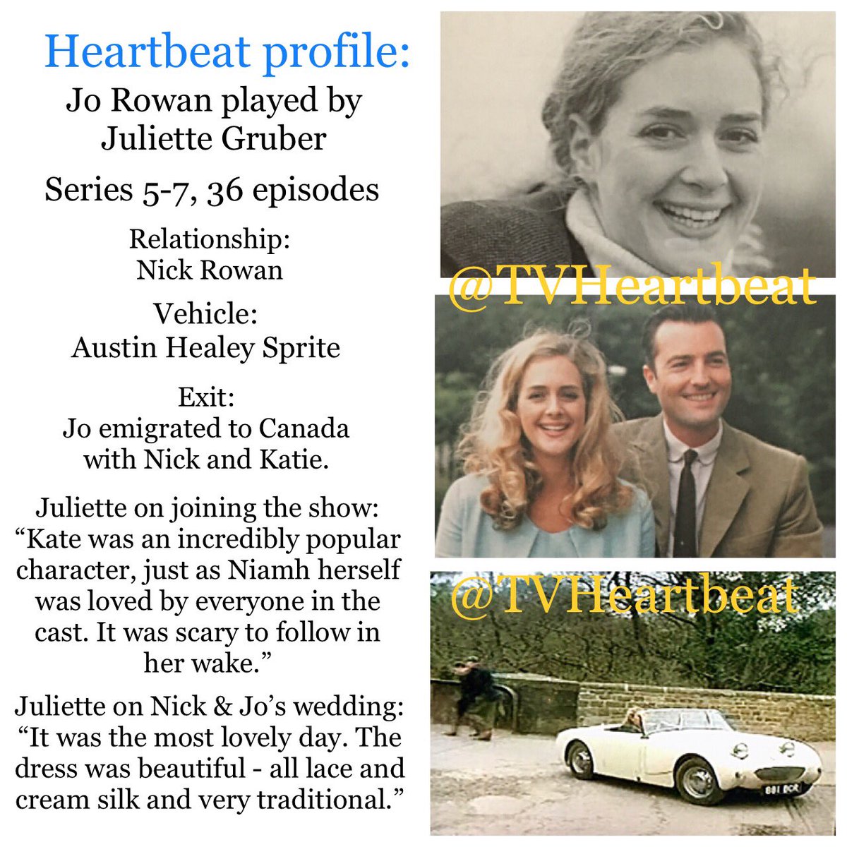 TvHeartbeat's tweet photo. Heartbeat character profile: #JoRowan #JoWeston #JulietteGruber #HeartbeatTrivia 💛 https://t.co/8Hry5I4wfQ