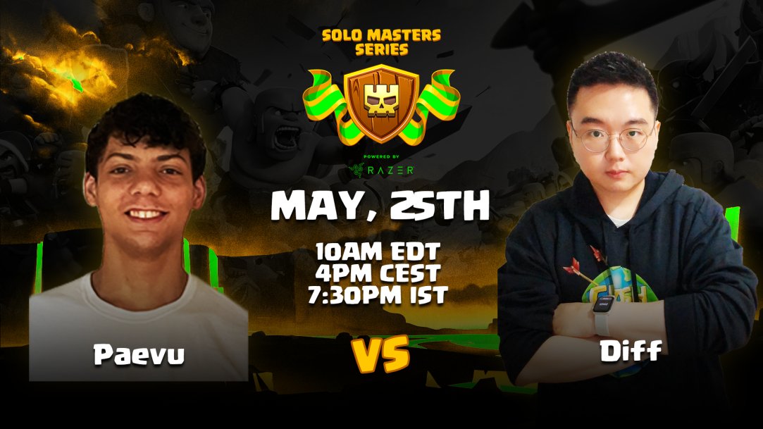 ZolokOficial's tweet photo. 📢 MARTES DE DIRECTO EN EL CANAL
Hoy sabremos el último Semifinalista de la #SoloMasterSeries
⚔️ @NotPaevu vs #Diff ⚔️
Veremos hoy ataques totalmente nuevos? Se atreverán a crear ejércitos distintos?
⏰ Horario: 16h 🇪🇸 11h🇦🇷 09h🇲🇽
No te lo pierdas!
👇🏽👇🏽
https://t.co/Vm61z082vP https://t.co/CBfWv52FF3