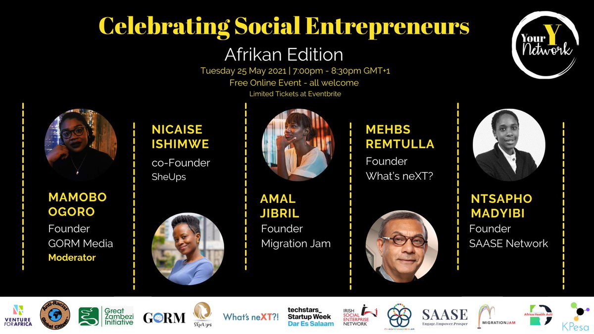 YourYNetworkHQ's tweet photo. Happy Africa Day Everybody!
Join us this evening to celebrate this special day and to connect with our global community of #changemakers
Grab yours FREE ticket now!
https://t.co/eziwWnNXxL
#secent #DiversityandInclusion #AfricaDay #AfricaDay2021 #Africa https://t.co/sigYKMZqRy