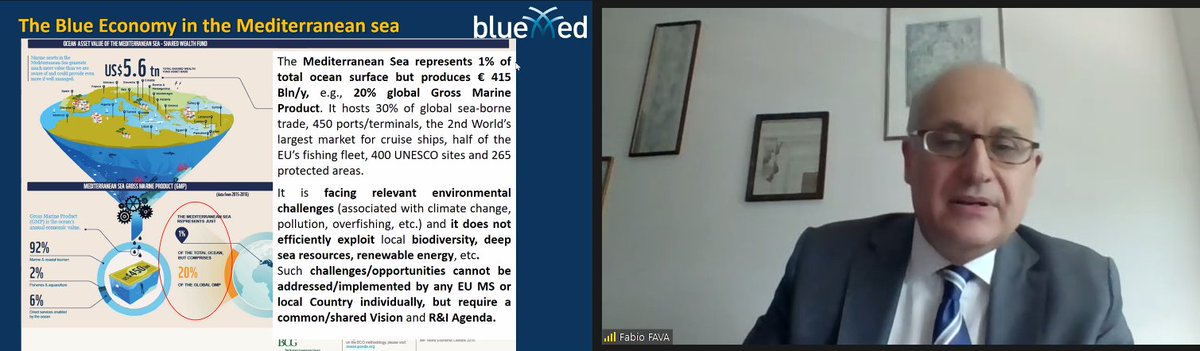 EU_BlackSeaAM's tweet photo. 🔴.@BlueMedEU #FabioFava on the opportunities and results of working in a #seabasin collaborative approach, developing a strategic agenda with "deep consultation" process of local communities & countries involved https://t.co/XLWdw87xVX