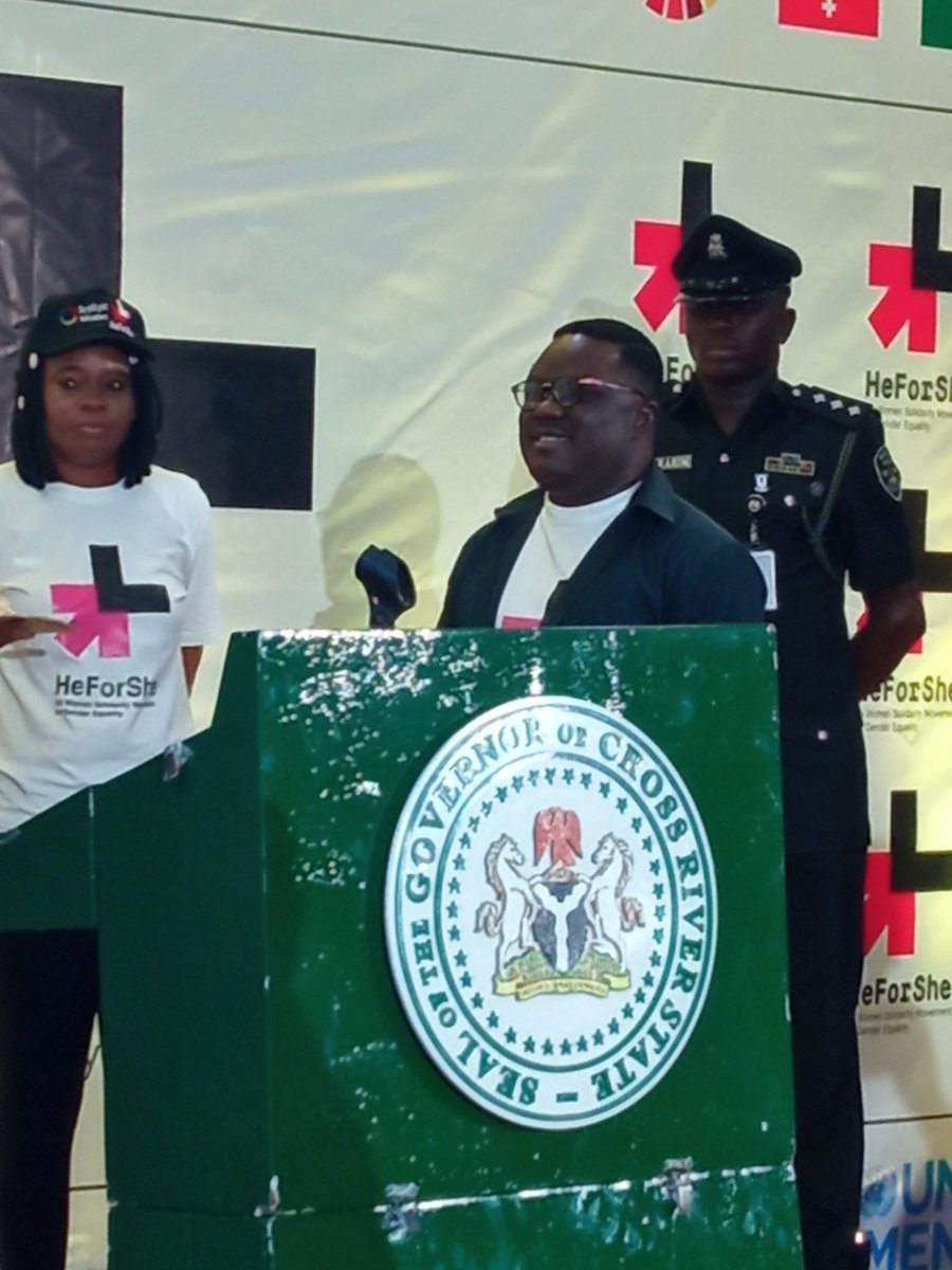 His Excellency, Professor Senator Ben Shade decorated as Champion of HeForShe in Cross River State. <a href="/UNFPANigeria/">UNFPA Nigeria</a> @ullamuller