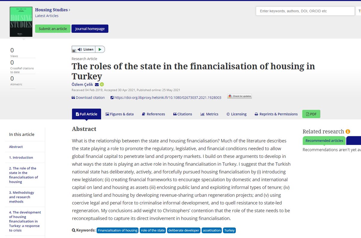 oslem_celik's tweet photo. New open-access publication! In @HousingJournal at https://t.co/lsKMvDv96O
I argue: the state is directly involved as the primary actor in the development process, in enclosure, the creation of mortgage markets, and assetisation as a deliberate and direct developer. https://t.co/3LC37Sg89P