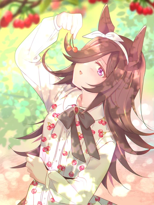 ライスとさくらんぼ狩り🍒
#ウマ娘 #ライスシャワー 