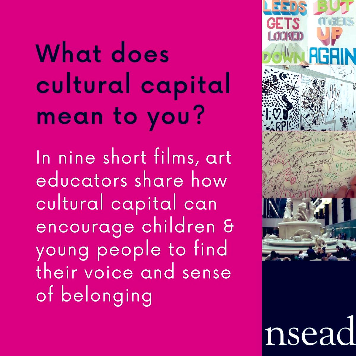 #VoiceValueAndBelonging The NSEAD Special Interest Group for Cultural Capital share nine helpful films and one informative AD article. This new resource examines cultural capital: Who it privileges, how it builds voice and can bring communities together nsead.org/publications/r…