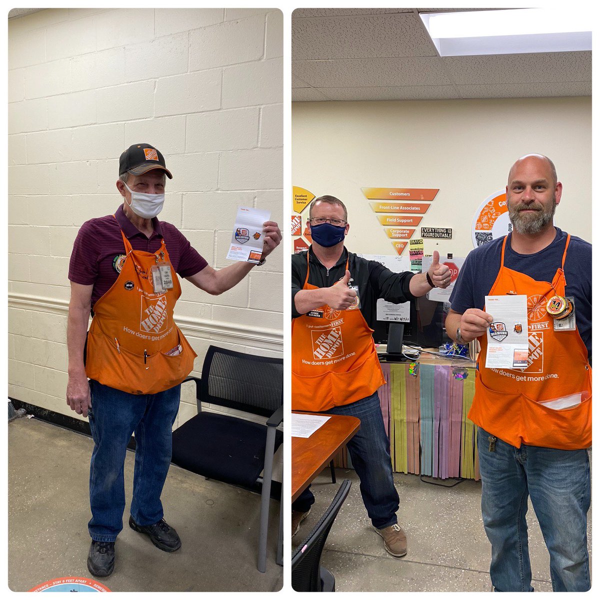 Celebrating two outstanding associates!!!  Mike receiving his Diamond and Tom his Double Diamond 💎💎  Thanks for all that you do!!! ⁦<a href="/debbiesmithTHD/">Debbie A Smith</a>⁩ ⁦⁦<a href="/BrittTheGreat_/">Britt Arrowood</a>⁩ ⁦<a href="/Alexis_3323/">Alexis Hurley</a>⁩