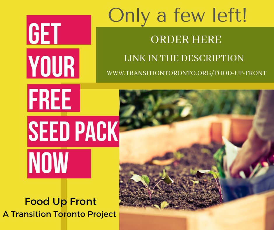Sign up for your free seed packs 🥕🥒🍊 Only a few left!!!!!
Order here 👇
app.mlsend.com/b7o9d4/
Food Up Front a Transition Toronto Project