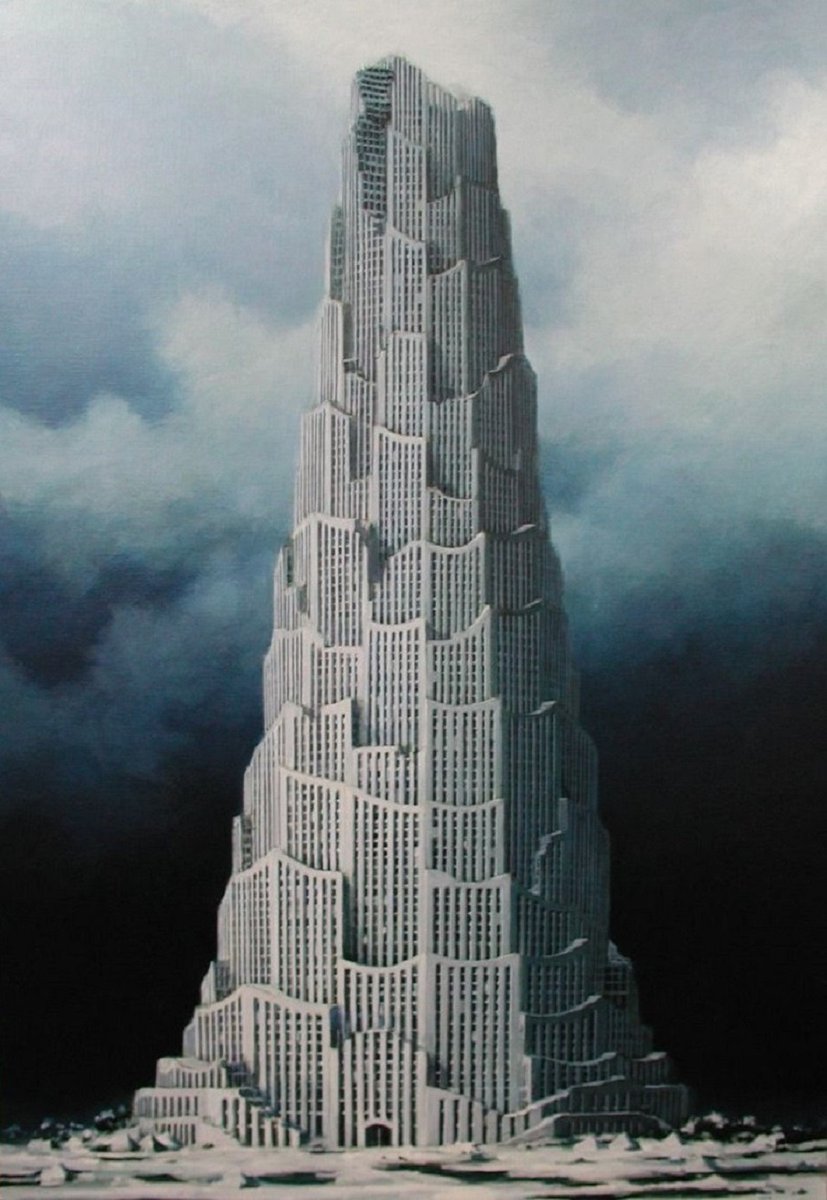 GlitchedAnanke's tweet photo. Was looking for references of Tower of Babel, until someone on Discord spoke of Minoru Nomata's work... Can't be thankful enough!? https://t.co/gNaORdQlGt
