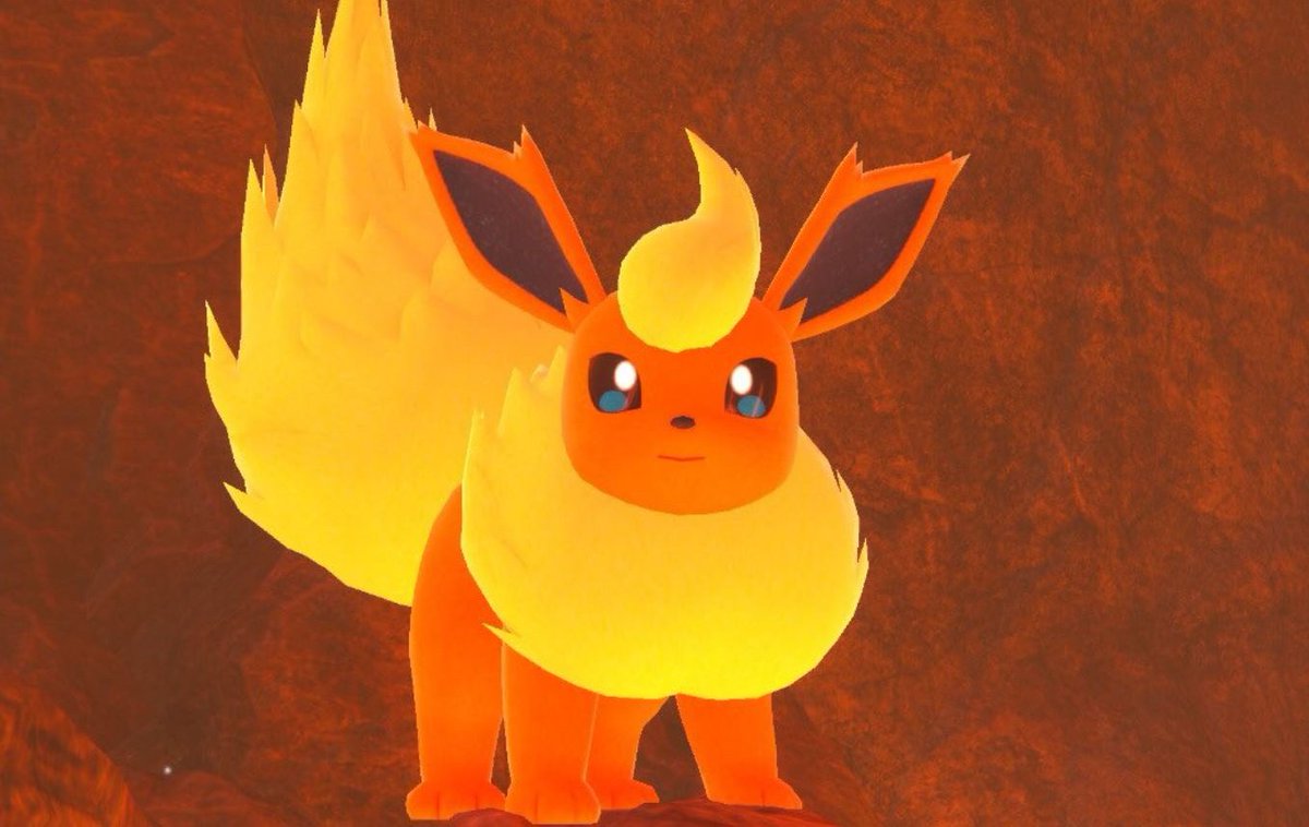 smilingpokemon's tweet photo. The smiling Pokémon of the day is... Flareon! Find the perfect environment that suits you, or build it yourself! Be somewhere that makes you want to smile. Submitted by @Salt8553 https://t.co/W1VQzTBXyH