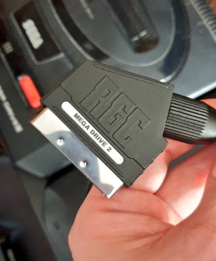 BritishGameNerd's tweet photo. Another shout-out to @retro_cables for this lovely RGB Scart cable for my Mega Drive model 2, now I can play MD games on my CRT in crisp quality 😀
#gaming #retrogaming #sega #Megadrive #RGB #RGBscart https://t.co/NcNlO1j3p2