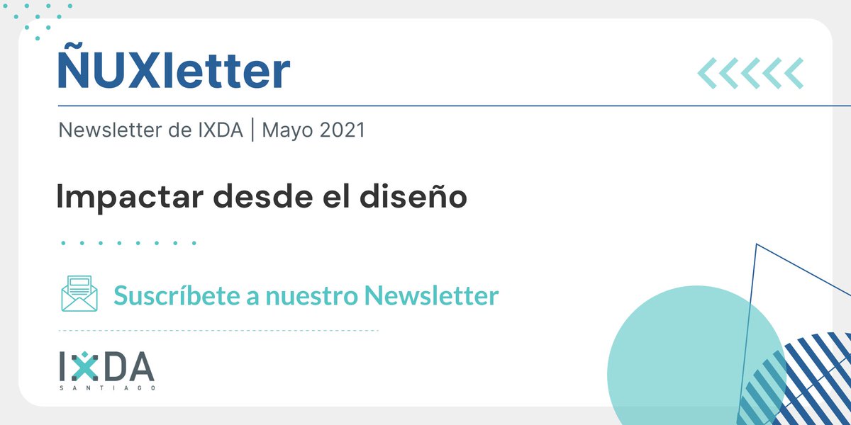 ixdasantiago's tweet photo. ¡Nueva versión del ÑUXletter! 💌
En esta entrega leerás sobre cómo el diseño puede impactar el ámbito social y su rol como catalizador de movimientos sociales. 
#ÑUXletter #ixdascl

https://t.co/AHCyUpu00m https://t.co/NhAwqJebcB
