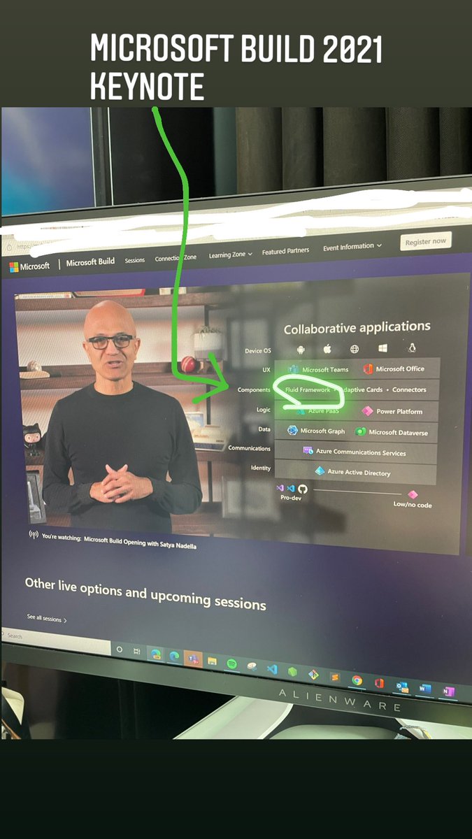 Tamine @ Microsoft Loop 👩🏻💻 (@taminecm) on Twitter photo Who else noticed #FluidFramework at the #MSBuild #keynote?
Want to learn more about <a href="/FluidFramework/">Fluid Framework</a>? My colleague <a href="/SamBroner/">Sam Broner</a> is hosting a session on “Building Apps for #MicrosoftTeams and web with Fluid Framework”. Check it out at aka.ms/OD522
#Microsoft #opensource Who else noticed #FluidFramework at the #MSBuild #keynote?
Want to learn more about <a href="/FluidFramework/">Fluid Framework</a>? My colleague <a href="/SamBroner/">Sam Broner</a> is hosting a session on “Building Apps for #MicrosoftTeams and web with Fluid Framework”. Check it out at aka.ms/OD522
#Microsoft #opensource