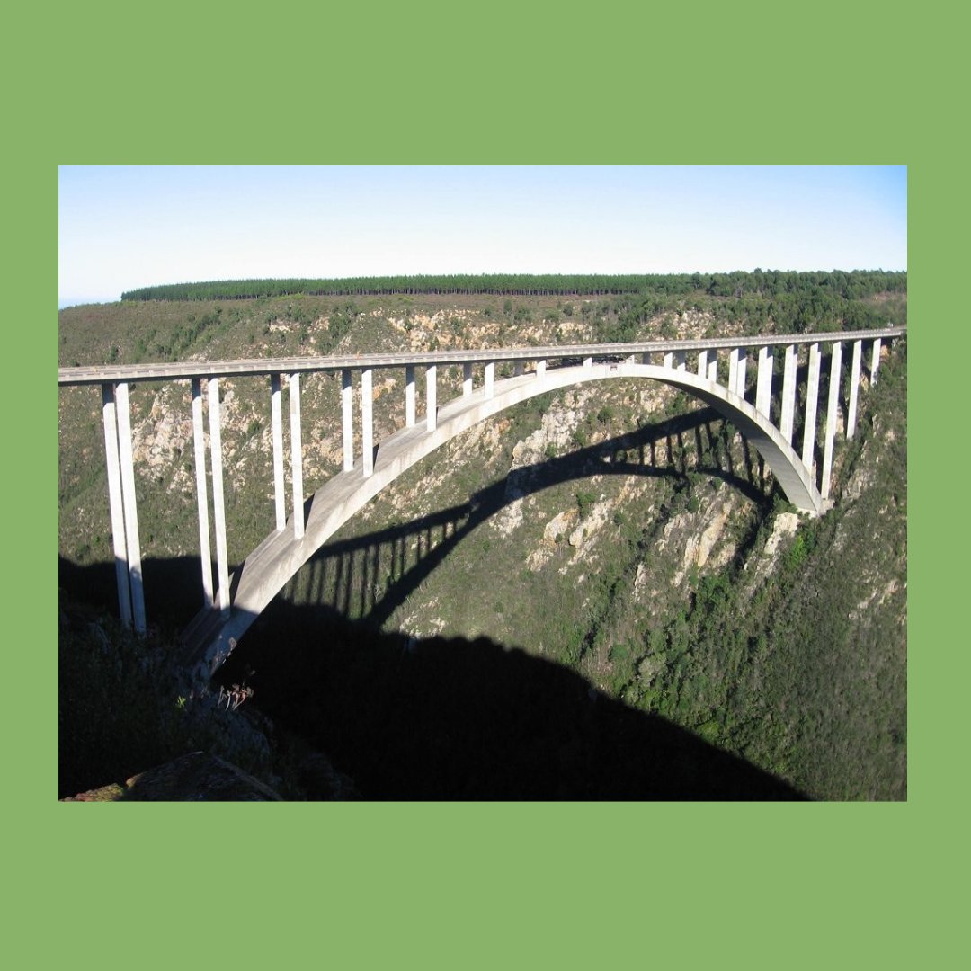 8. SOUTH AFRICA IS A HOME TO THE HIGHEST BUNGY JUMPY IN THE WORLD

Bloukrans Bridge Bungy is one of the world’s highest commercial bridge bungy at 216 metres above the Bloukrans River. 
It is situated at Bloukrans Bridge in the Tsitsikamma area of South Africa’s Garden Route.