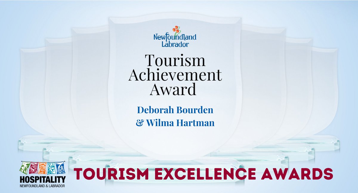 HospitalityNL's tweet photo. Congratulations to Deborah Bourden &amp; Wilma Hartman  , 2021 recipients of the Tourism Achievement Award. 

#TourismCounts https://t.co/C34txh1fKZ