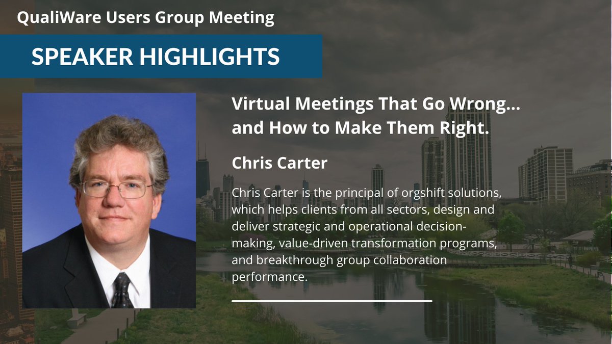CloseReachLtd's tweet photo. Don't miss our #QualiWare Users Group Meeting Monday, May 31, 2021. Where featured speaker Chris Carter will be leading an expert panel discussion on what does & doesn't work when it comes to #virtual facilitation in #businessarchitecture & project/program/portfolio management. https://t.co/tQSQFvdN8t