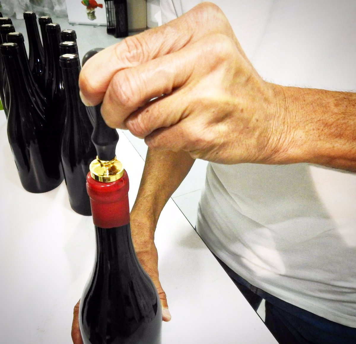 yessamarc's tweet photo. #BodegaMunicipalAgüimes 🍷🍇Hoy, hemos continuado aplicando lacre a las nuevas botellas del tinto barrica, “Señorío de Agüimes”.
Tic tac!! Muy pronto presentaremos la nueva cosecha🌱👩🏻🌾👨🌾
#señoríoagüimes #vinosgc #agüimes #tintobarrica #crianza #6meses #tintilla #listanegra https://t.co/TsqlpT4wX5