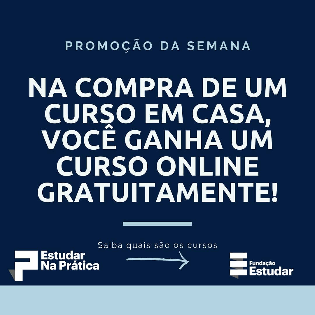 meninahass's tweet photo. A Fundação Estudar está com uma nova promoção!!! 

Estamos oferecendo um curso online totalmente gratuito para aqueles que adquirirem um curso em casa. Muito bom, né?

Fale conosco para nos conhecer melhor ou conhecer mais os nossos curso!

RT pra ajudar!!!!! https://t.co/XxKMXYb68u