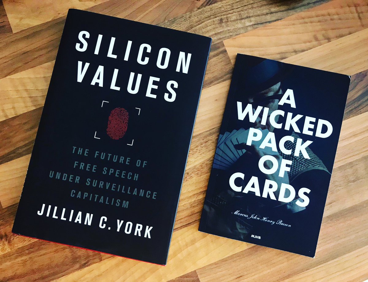 New discoveries, thanks to re:publica: more books on the shelf and food for thought (...yes, also a bit of smart-assery for future teams calls). <a href="/jilliancyork/">jillian c. york</a> @MarcusJHBrown - <a href="/republica/">re:publica</a> ❤️