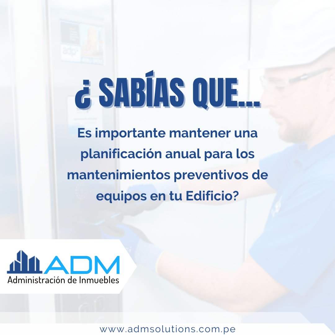 AdmSolutions_PE's tweet image. Preserva la vida útil de equipos en tu edificio con el correcto mantenimiento anual. bit.ly/facebookadm-sa…
📧comercial@admsolutions.com.pe
📲925 745 013
🌐 admsolutions.com.pe
#admsolutions #administraciondeinmuebles #administraciondecondominios #administraciondepropiedades