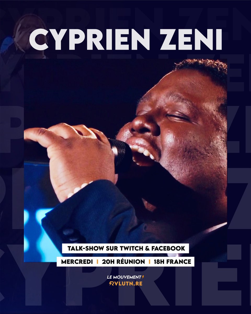 rvlutn_974's tweet photo. RVLUTN x CYPRIEN ZENI

Talk-show en direct sur Twitch demain soir !

20H Réunion
18H France

LE MOUVEMENT ⚡️

#cyprien #thevoice #rvlutn #lemouvement #team974 #reunionisland https://t.co/evzaj44U6Q