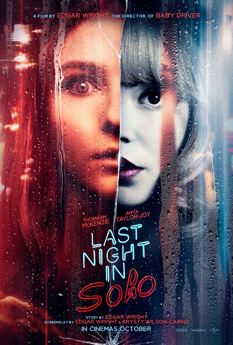 cinergiaonline's tweet photo. 🎬 Poster de #LastNightInSoho de #EdwardWright, con #AnyaTaylorJoy y #ThomasinMcKenzie 👇 https://t.co/MqAwyUs7Iz