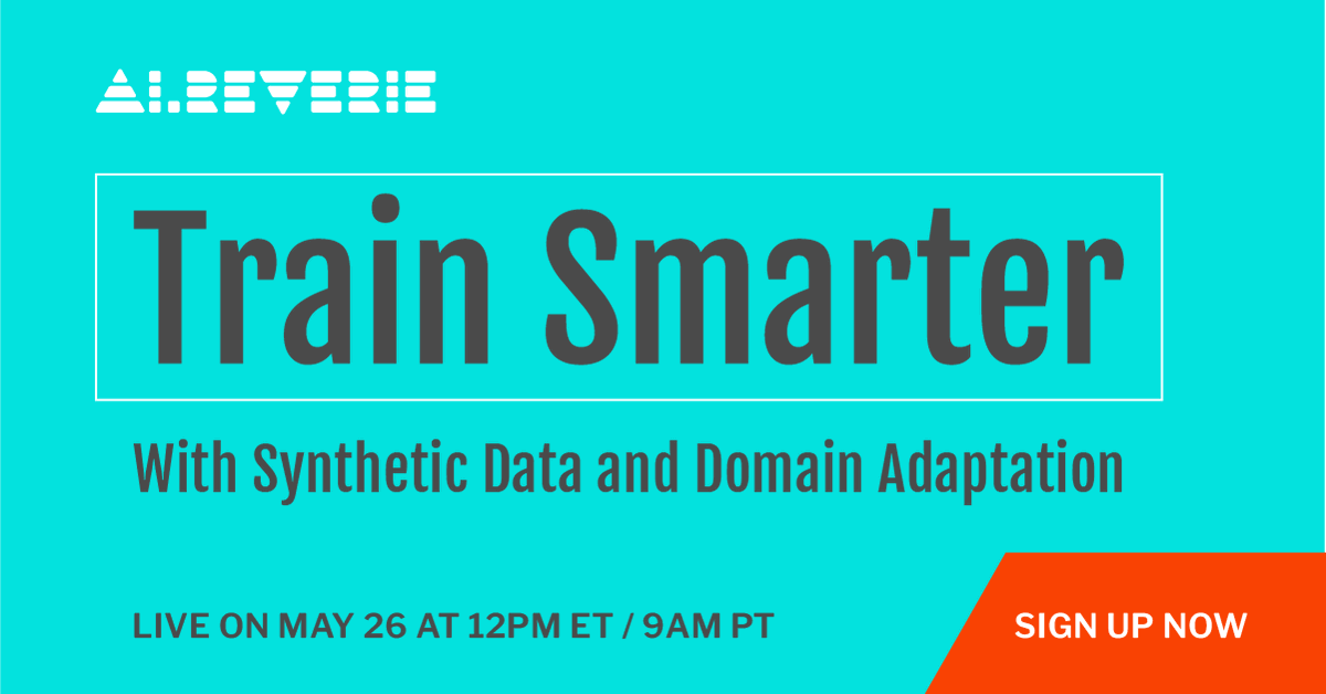 Tomorrow, geek out with AI.Reverie's new Head of Machine Learning <a href="/aayush382/">Aayush Prakash</a> and co-founder <a href="/daeil/">Daeil Kim</a> on data generation, domain adaptation and other quickly advancing approaches in AI. Live Q&amp;A after the talk. Get in here: 
events.aireverie.com/train-smarter-…