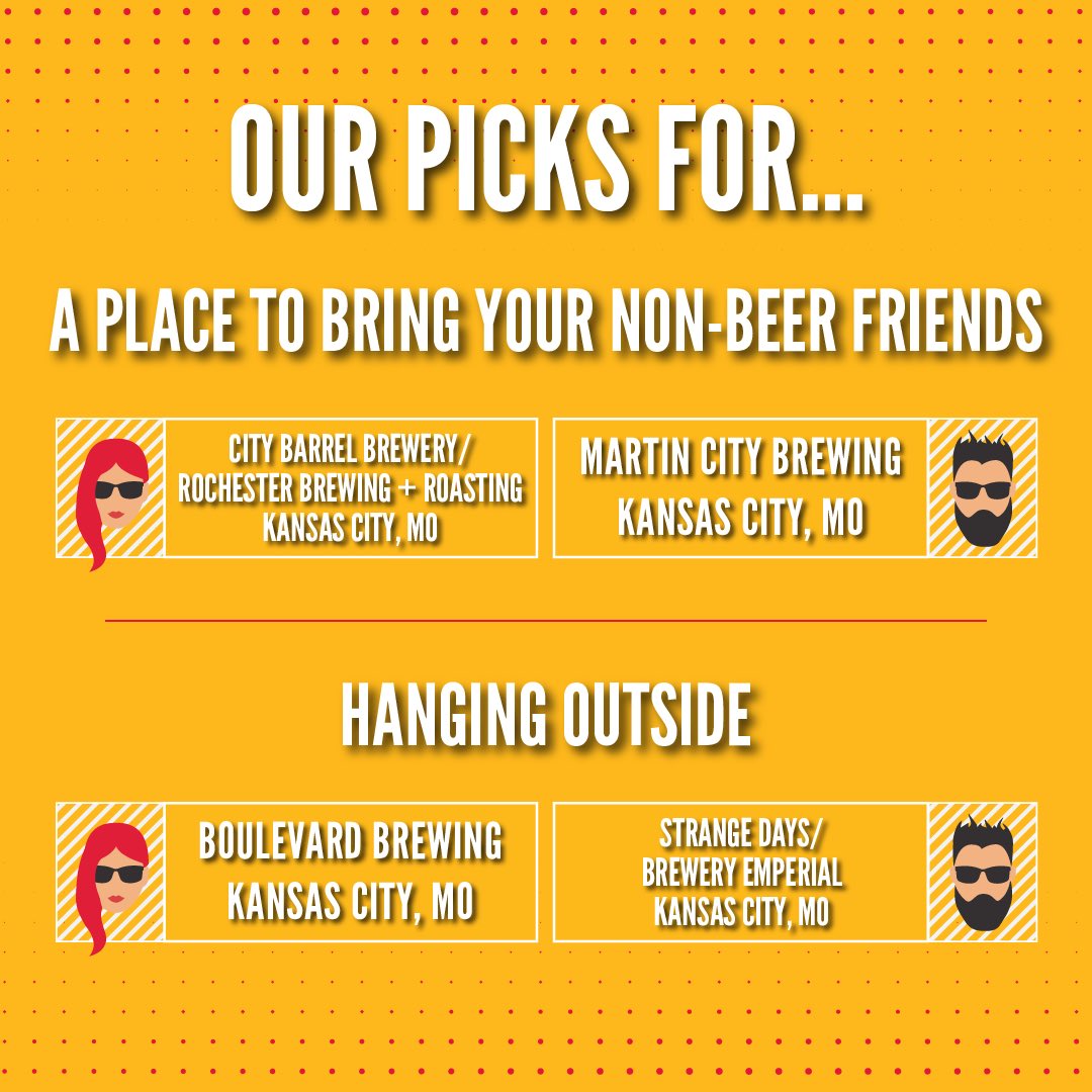DrinkKansasCity's tweet photo. #ICYMI: We did a LIVE session + picked out some of our fave #KCBreweries. Check out our picks!
@OutfieldBrewing @BrewLabKC @CraneBrewing @transportbrew
@CityBarrel @RochesterKC @martincitybrew @Boulevard_Beer @StrangeDaysBeer @BreweryEmperial https://t.co/DZdPpoasRy