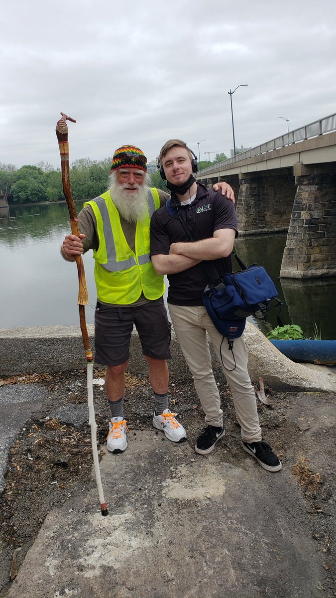On assignment outside Harrisburg where the legendary Richard Humphreys is in the process of hiking 380 miles to Ohio. He's not letting diabetes or his age stop him!