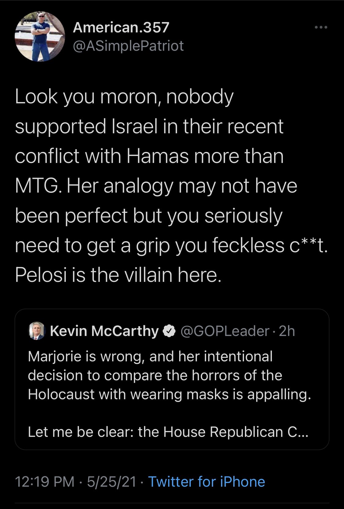 Andrew Solender Marjorie Taylor Greene Praises A Tweet Calling Kevin Mccarthy A Moron And A Feckless C T