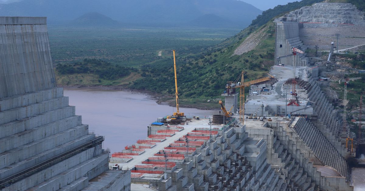 Reuters's tweet photo. Ethiopia began second phase of filling giant dam in early May, Sudan says https://t.co/NajogV78aC https://t.co/C71bjQoKE1