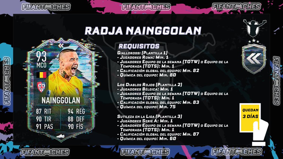 Fifantoches's tweet photo. Revive los mejores momentos de #RadjaNainggolan, uno de los mejores medios ofensivos de la #SerieA y obtén su carta #Flasbhack 😎

#Fifantoches #SportsVG #FUT21 #FIFA21 #UltimateTeam https://t.co/FTl4498ybz