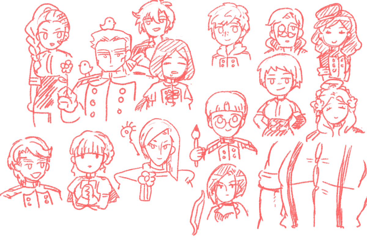 うろ覚えで描いた風花雪月です 