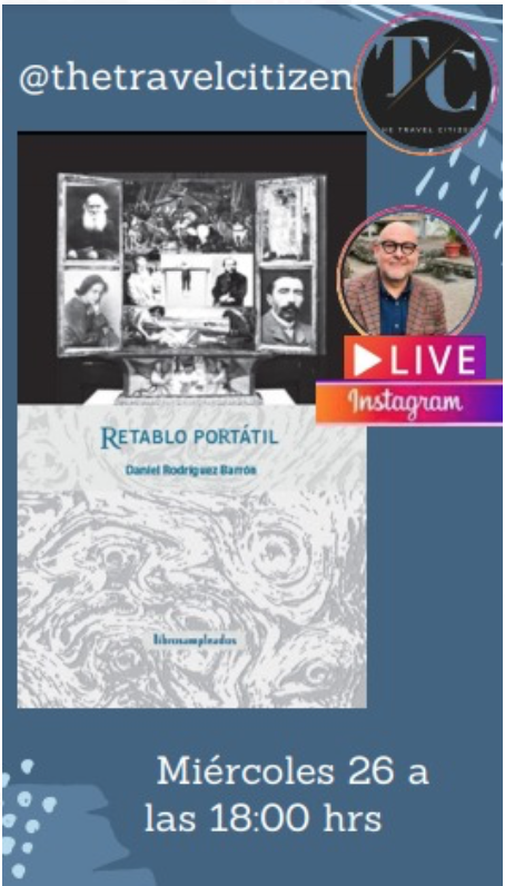 librosampleados's tweet photo. El miércoles 26, a las 18 horas, Karenina Díaz entrevista a Daniel Rodríguez Barrón sobre "Retablo portátil" en transmisión en vivo vía Instagram 
#leediferente #ensaYo https://t.co/lxTl3M5Qi1