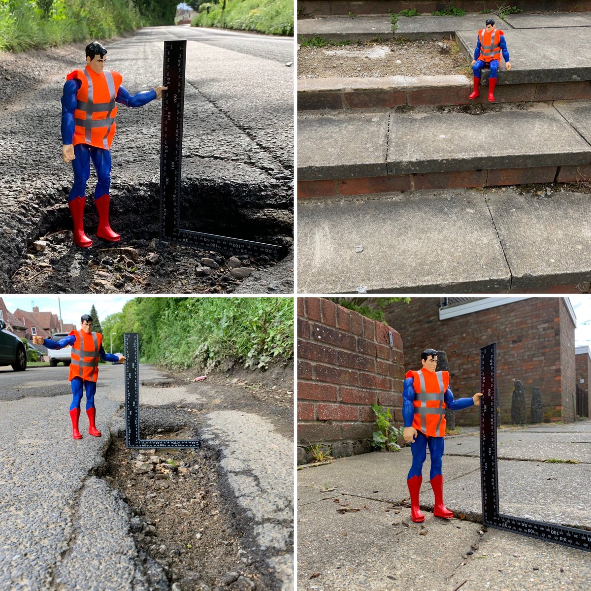 DePothole's tweet photo. I’ve been out with @mikesole today. We cycled around Thanington #Canterbury identifying #potholes and pavements for repair. https://t.co/N4yyczcbaB