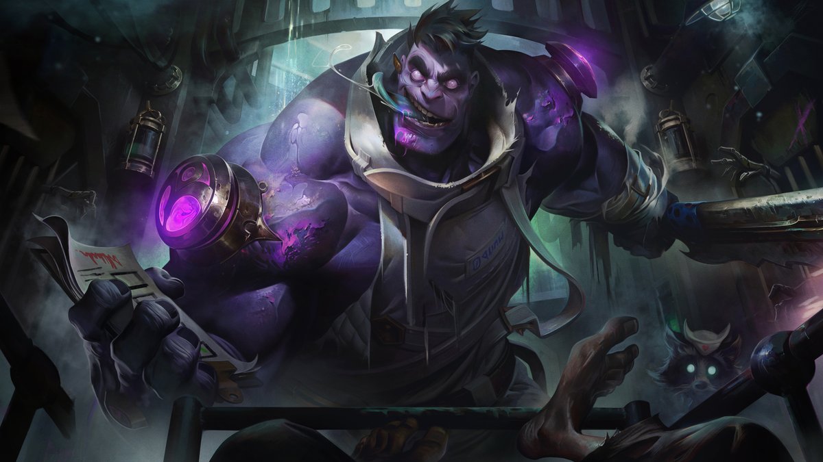 LeagueOfLegends's tweet photo. Dr. Mundo's VGU is coming in patch 11.12! Learn more about the medical techniques the Madman of Zaun uses to "treat" his patients in his abilities rundown🧟

➡️Details here: https://t.co/yBNRvJjH66 https://t.co/qgY5hlDko7