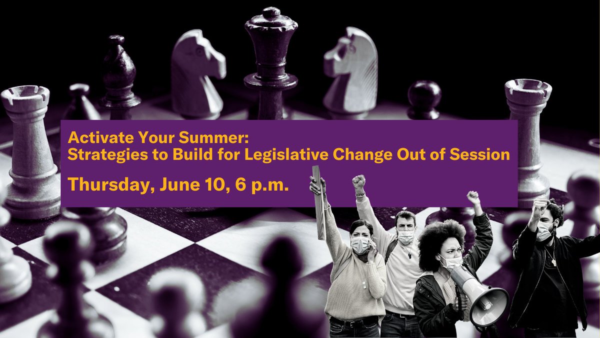 aclu_mo's tweet photo. When the legislative session ends, our activism doesn't. 
Join us for a conversation on interim strategies to build for legislative change even when legislators are on break. 

⏰Thursday, June 10, 6pm

RSVP: https://t.co/RRdB5QaEG2 https://t.co/SAxQwduxnk