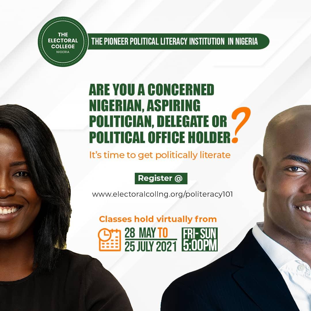 iamjoycedaniels's tweet photo. Politics has always been responsible for enhancing or hampering the quality of citizens' lives. Hence, our 'politeracy' is important.
I've registered for @electoralcollng's 22 course module. It is open to everyone for N3000 ($7) only.
Get in: https://t.co/coZbym2xmX 

- SEP 💚🇳🇬 https://t.co/30PmQfxnKT