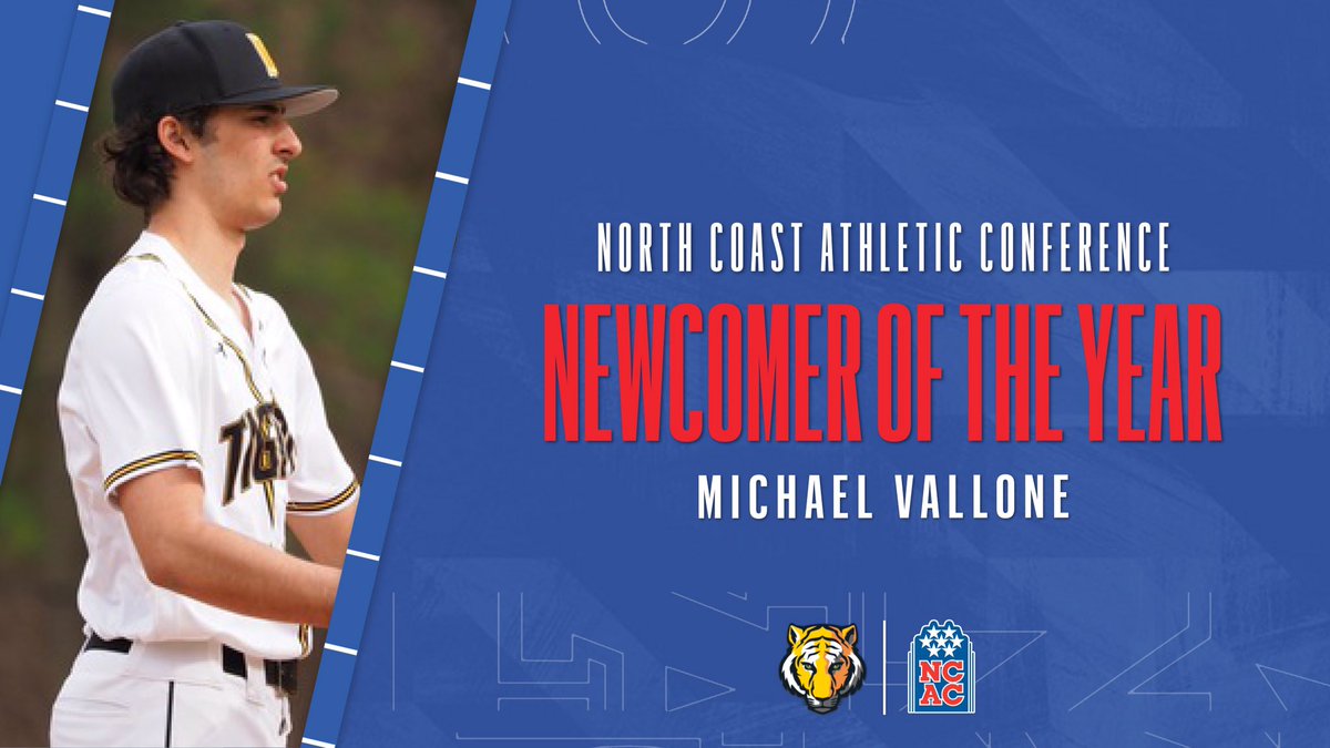 NCAC's tweet photo. 2021 NCAC Baseball Newcomer of the Year

Michael Vallone, @DePauwAthletics https://t.co/LSLUt8WaH3