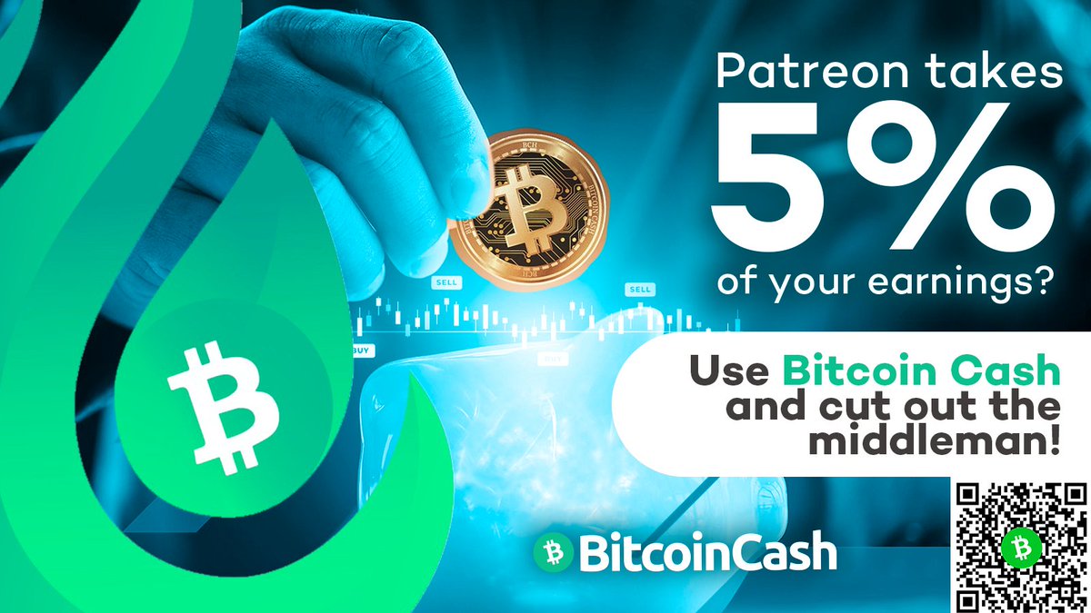 Bitcoin Cash Site Build Your Prosperity S Tweet Patreon Takes 5 Of Your Earnings Use Bitcoin Cash And Cut Out The Middleman A Bitcoin Cash Transaction Costs Less Than 1 Cent And